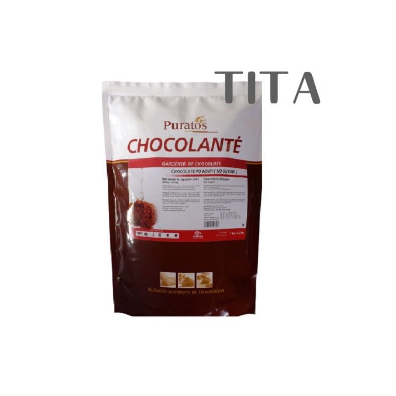 Bột SoCoLa (cacao) nguyên chất không đường Puratos 1kg