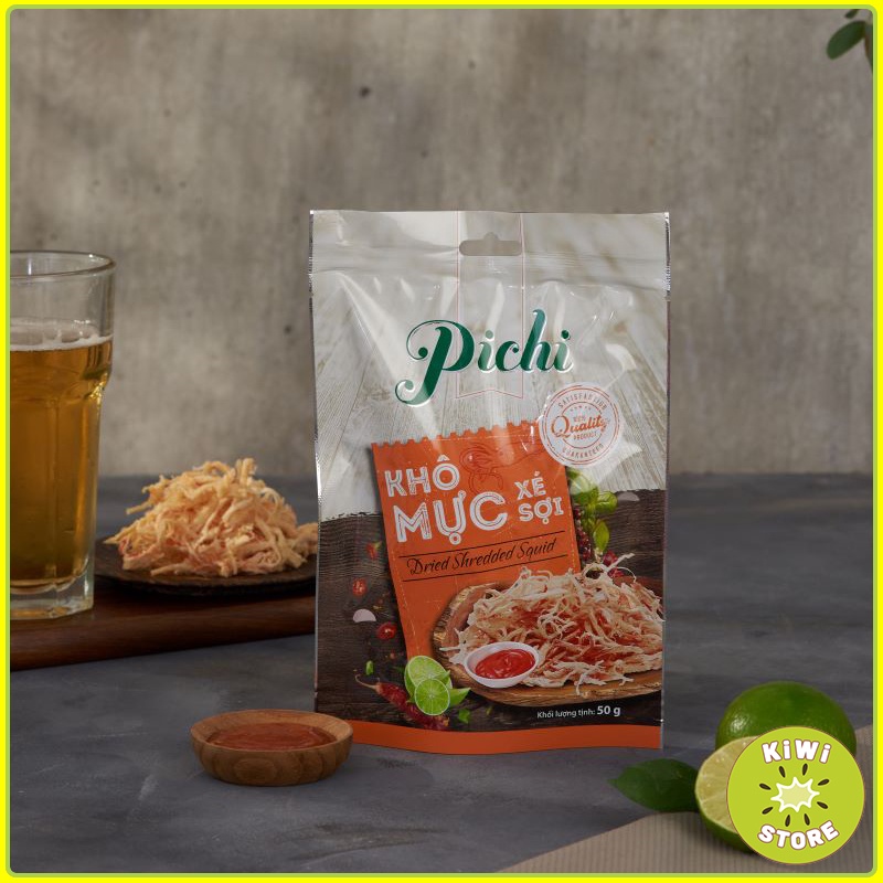 Khô mực xé sợi tẩm gia vị cay truyển thống Pichi loại 1 ăn vặt cực ngon Kiwi Store | BigBuy360 - bigbuy360.vn