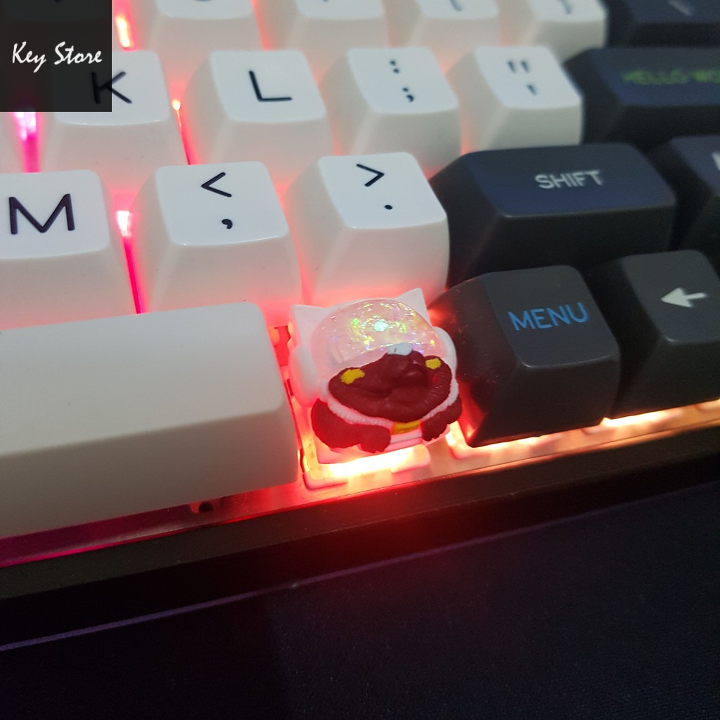 Nút bàn phím cơ artisan keycap sirius màu đỏ trắng