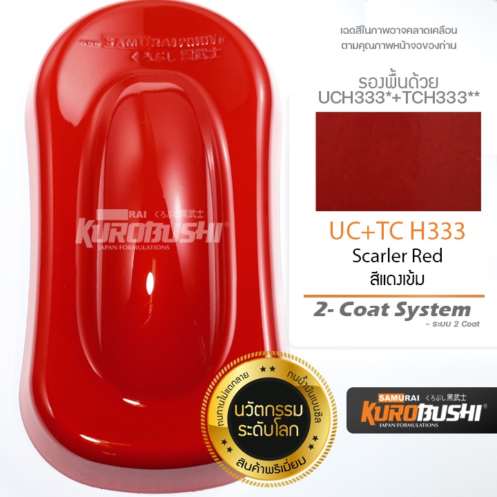 UC + TC H333 Đỏ Đậm Scarlet 2 Hệ Thống Phối Màu Xe Máy Samurai Kurobushi Xịt Sơn Samuraikurubushi