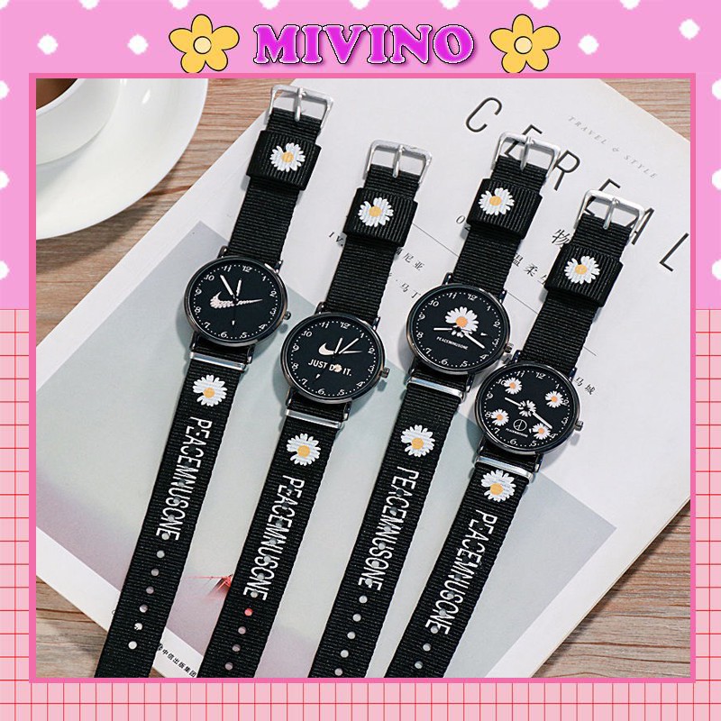 Đồng hồ nam nữ đeo tay thời trang hoa cúc DH105 cực đẹp