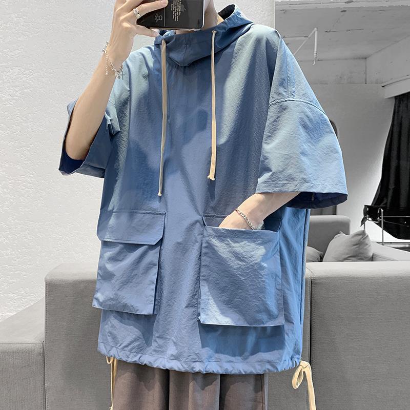 Áo Hoodie Ngắn Tay Thời Trang Hàn Quốc Dành Cho Nam