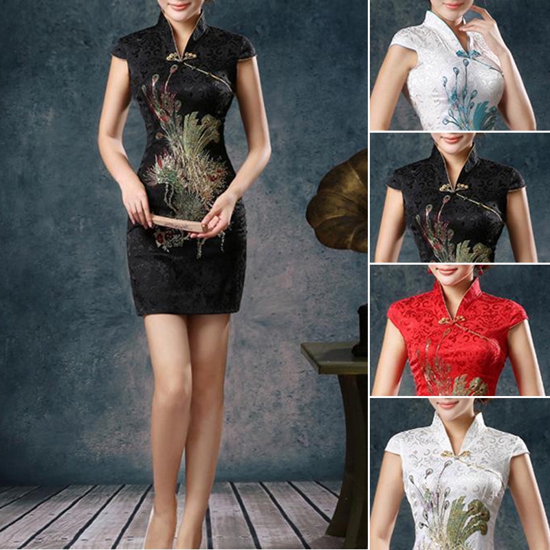 FREESHIP ĐƠN 99K_ Sườn Xám Ngắn Phong Cách Trung Hoa Cổ Điển Đáng Yêu | BigBuy360 - bigbuy360.vn