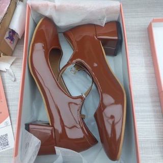 [ HÀNG ORDER - CÓ ẢNH THẬT ] Giày Mary janes da bóng gót cao 5cm
