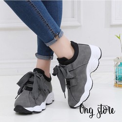 FREESHIP Giày thể thao nữ giày sneaker nữ Hàn Quốc dây to