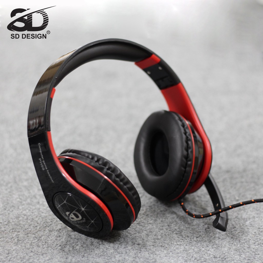 Tai nghe Gamming PH 99 - Tai ghe game thủ chụp mic rời tai chính hãng SD Design cực chất thời trang, bảo hành 1 năm