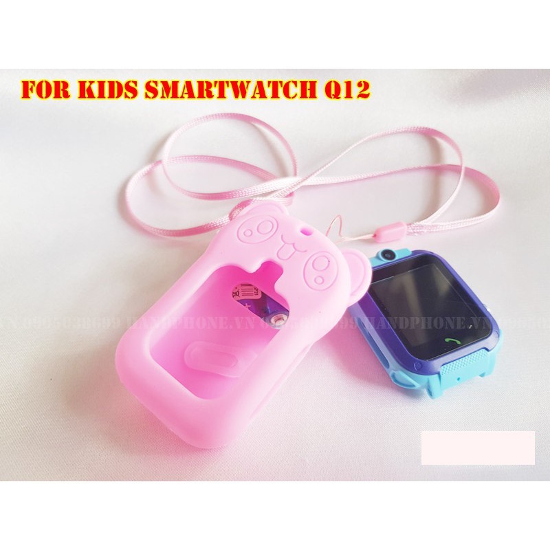 Vỏ silicon cho đồng hồ định vị trẻ em Q12/Q12B. Dây đeo cổ thay dây đeo tay