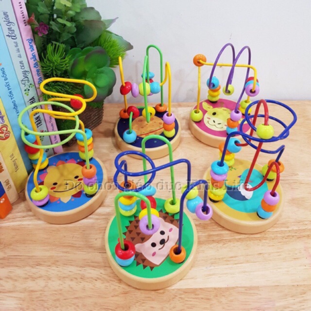 Đồ Chơi Luồn Hạt Gỗ ( Size nhỡ ), Đồ Chơi Giáo Dục