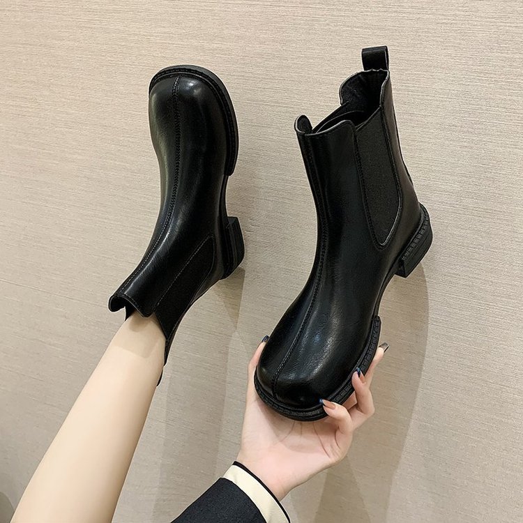 Square Toe Low Heel Elastic Slip on Boots | BigBuy360 - bigbuy360.vn