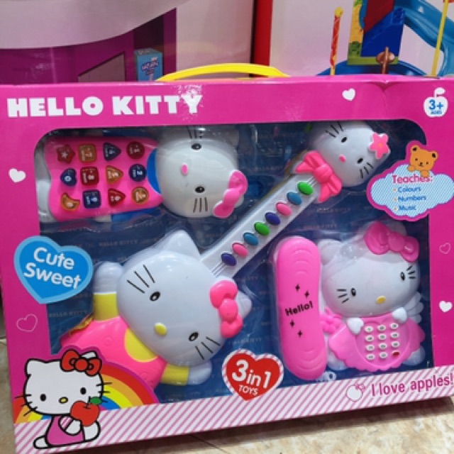 Bộ đồ chơi điện thoại - đàn hello kitty cho bé gái