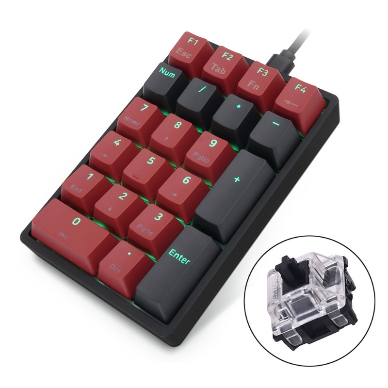 Bàn phím số cơ SK21 có đèn nền và phím PBT loại C đổi được cho Gateron Switch Mac PC