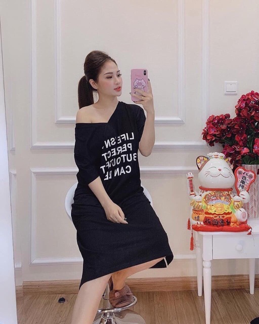 Váy cotton chữ (THANH NGỌC | BigBuy360 - bigbuy360.vn