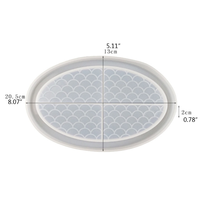 Khuôn Silicone Làm Đĩa Thủ Công Hình Vảy Cá