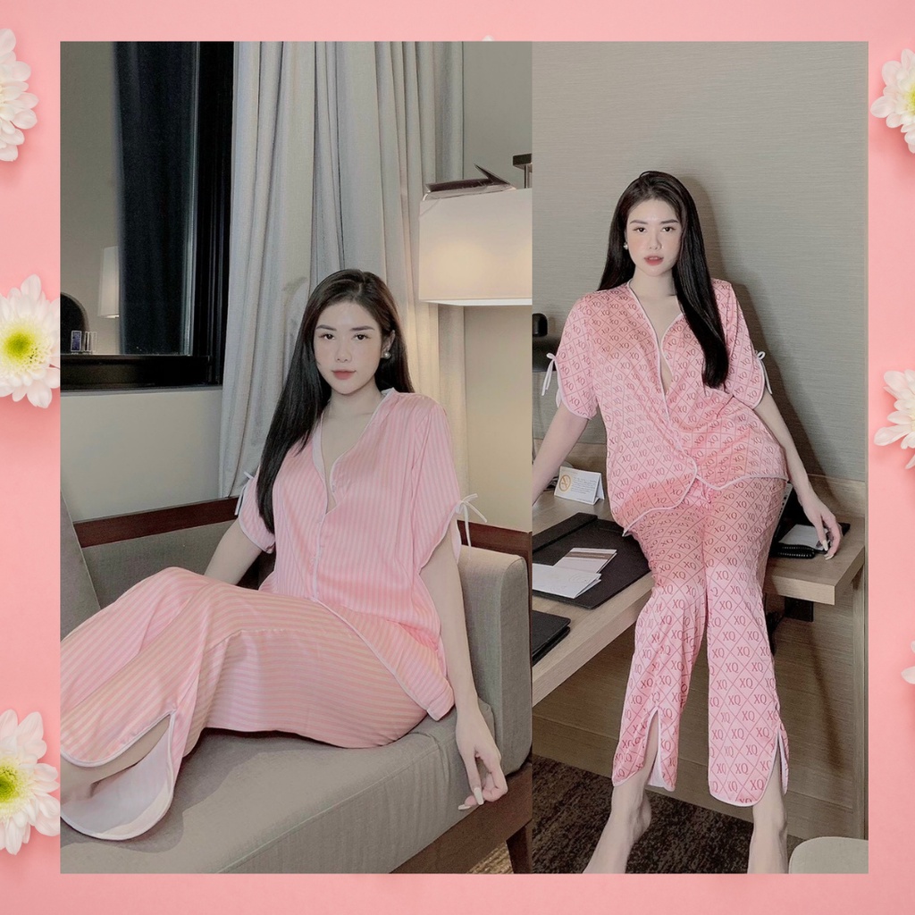 PIJAMA satin lụa, đồ bộ nữ tay ngắn quần dài cao cấp, xinh xắn Piti Shop | BigBuy360 - bigbuy360.vn
