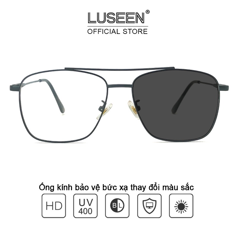 LUSEEN Mắt Kính Nam Nữ Đổi Màu Chống Ánh Sáng Xanh AG2215