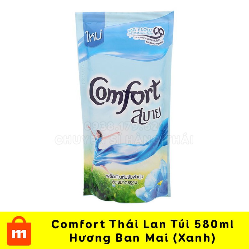 【HOT】Nước Xả Vải Comfort Thái Lan Túi 580ml Hương Violet (Màu Tím)