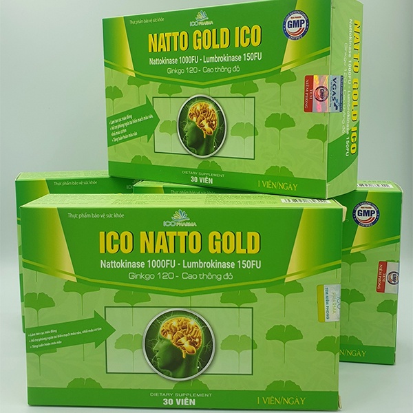 HOẠT HUYẾT DƯỠNG NÃO NATTO GOLD ICO NGỪA TAI BIẾN, ĐỘT QUỴ HỘP 30 VIÊN DÙNG 1 THÁNG