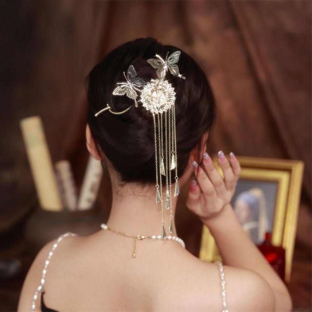 Kẹp Tóc Đuôi Ngựa Bằng Hợp Kim Phong Cách Vintage Dành Cho Nữ