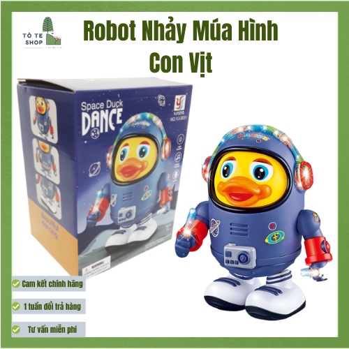 Đồ chơi vịt nhảy múa phát nhạc, robot nhảy múa hình con vịt , Space Duck Dance , vịt DJ nhảy múa có đèn, nhạc