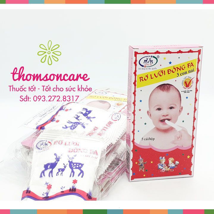 Combo 10 hộp gạc rơ lưỡi Dongfa - an toàn - giúp vệ sinh miệng cho bé Chính hãng