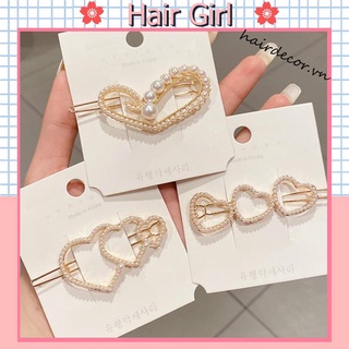 Kẹp Tóc Đính Hạt Ngọc Trai Phong Cách Hàn Quốc Xinh Xắn Dành Cho Nữ