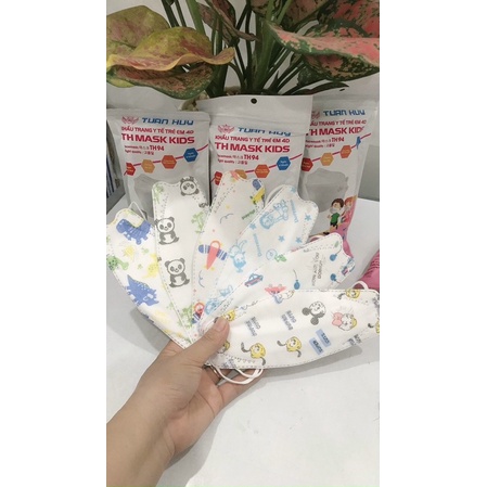 [giao hoả tốc]Set 10-50 cái khẩu trang KF94 cho bé 4-10 tuổi Tuấn Huy