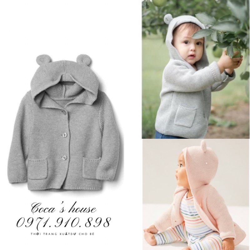 Áo len tai thỏ Gap xuất xịn cho bé trai bé gái