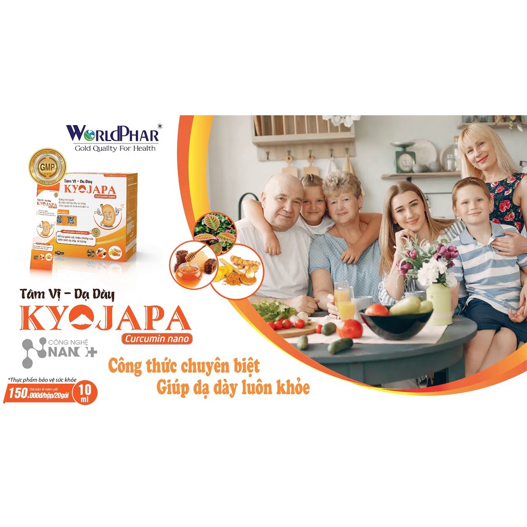 Gel dạ dày Tâm vị - Dạ dày Kyojapa - Hộp 20g - Hỗ trợ giảm các triệu chứng của viêm loét dạ dày tá tràng.