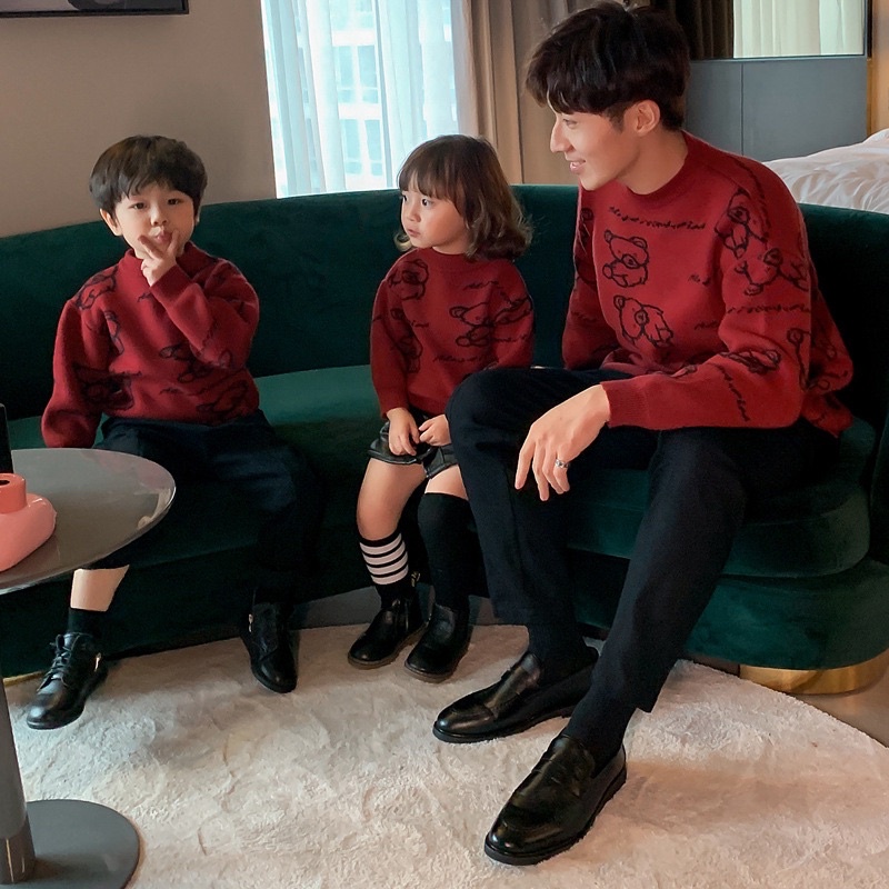 Áo len gia đình, áo len gấu QCCC