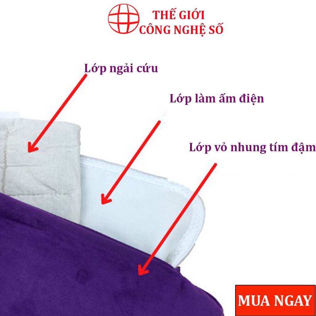 Thảm ngải cứu, Đệm sưởi giữ nhiệt đông y nội địa Trung Quốc, điều trị đau nhức toàn thân, đau mỏi chân tay, cổ vai gáy