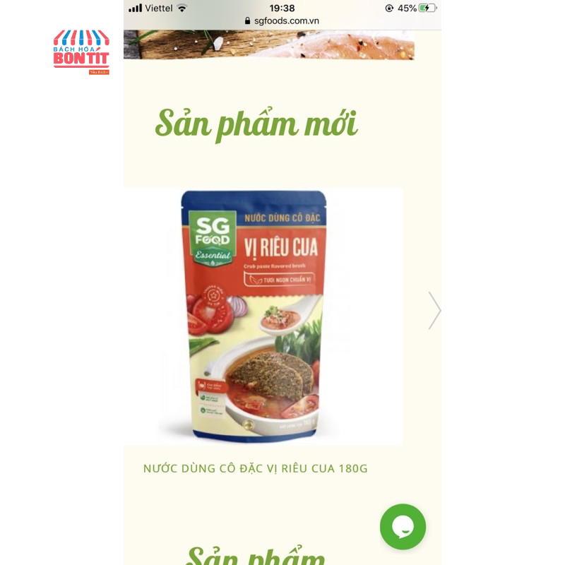 Nước dùng cô đặc SG Food vị riêu cua [Đại lí Lĩnh Nam HN]