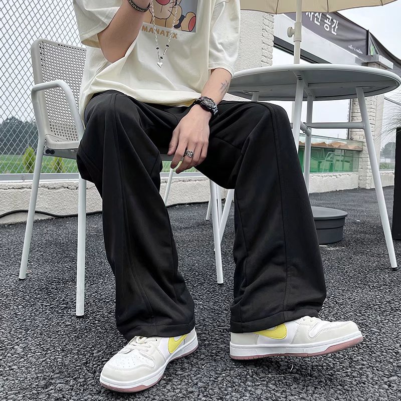 Quần Thể Thao Ống Rộng Màu Sắc Đơn Giản Dễ Phối Đồ Cho Nam Size S-3xl