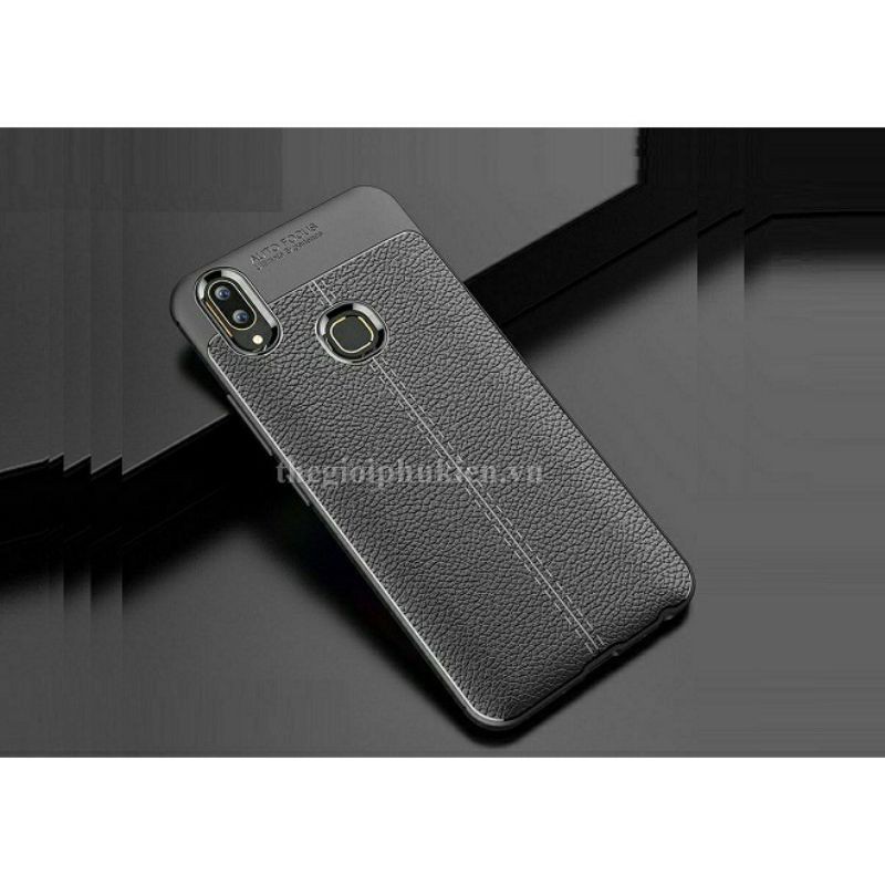 Ốp lưng Vivo Y91 silicon giả da, chống sốc Auto Focus