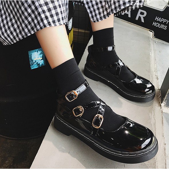 [CÓ SẴN] Giày oxford ulzzang cosplay quai chéo - CÓ CLIP - ảnh thật | BigBuy360 - bigbuy360.vn