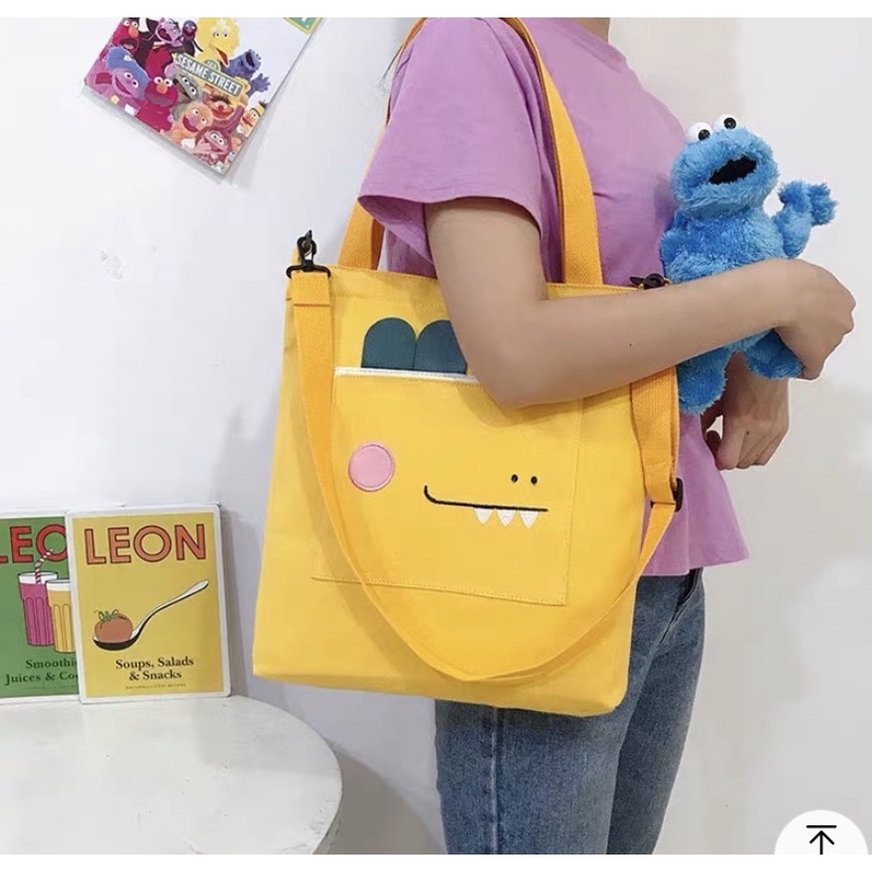 TÚI CHÉO ĐEO 2 kiểu- Hình khủng long vừa A4