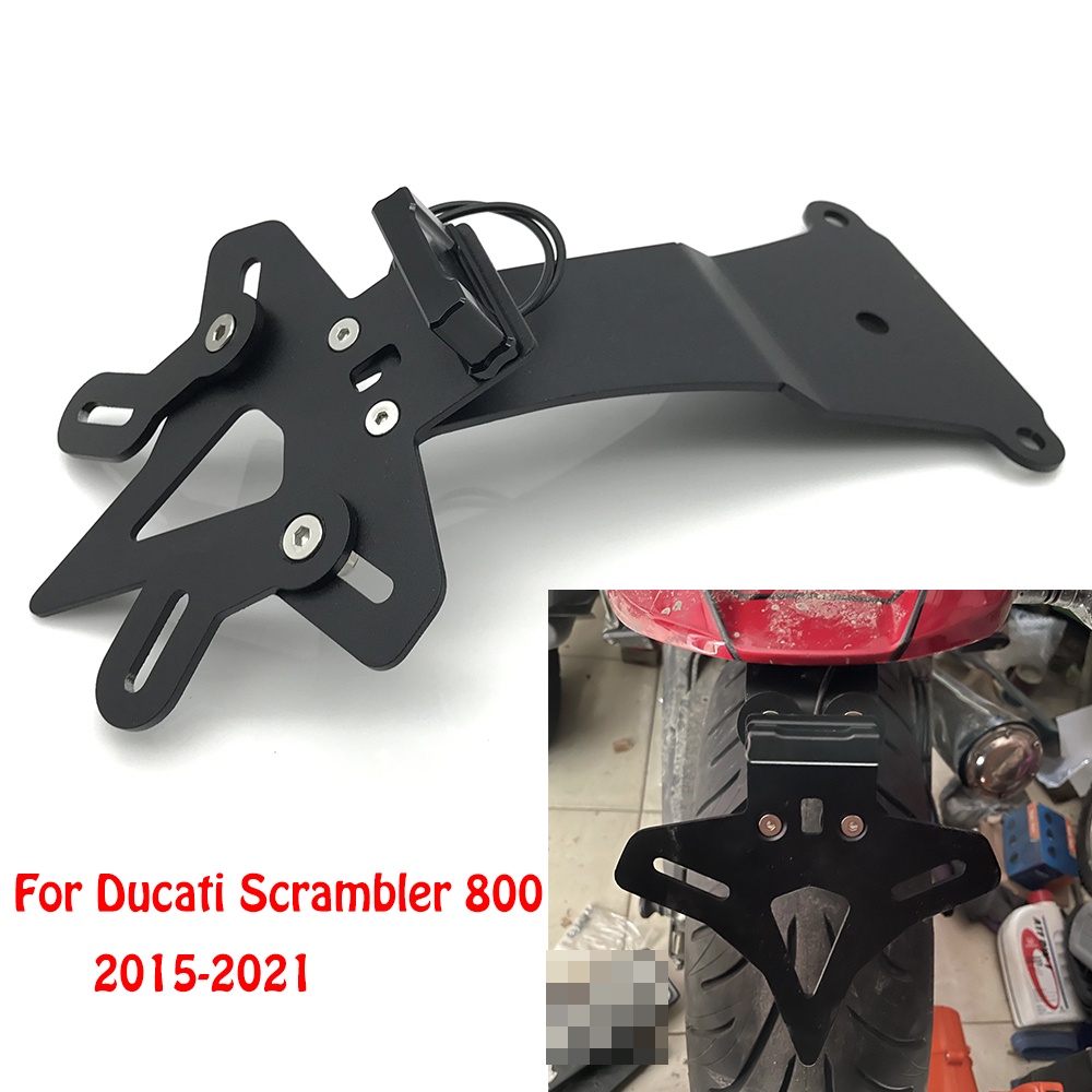 Giá Đỡ Biển Số Xe Gọn Gàng Kèm Đèn LED Cho Ducati Scrambler 800 2015 2016 2017 2018 2019 2020 2021