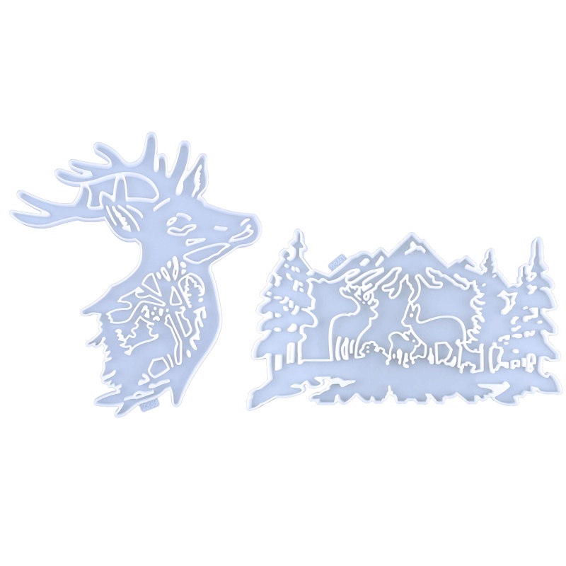 Sa Khuôn Silicon Làm Đồ Trang Sức Treo Tường DIY Hình Hươu Xinh Xắn