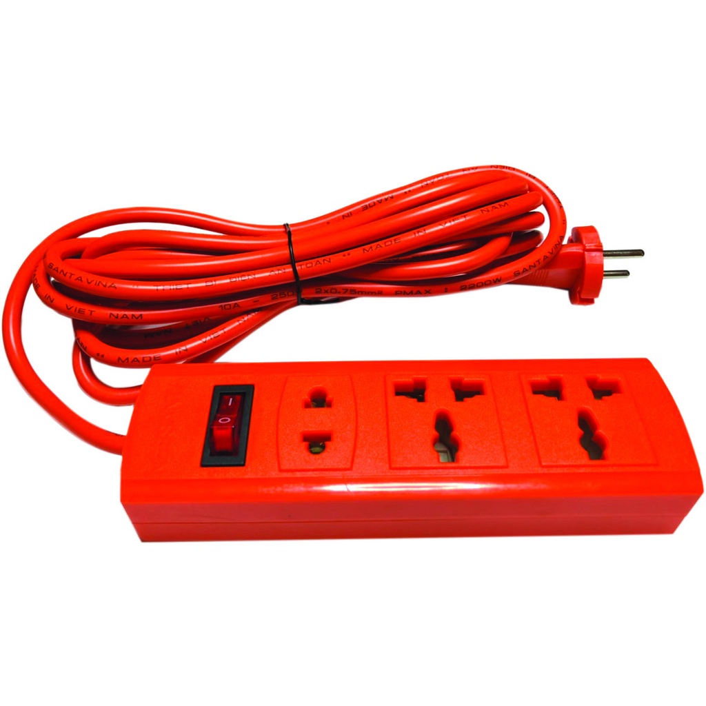 Ổ cắm 3 có dây chịu tải 1200W Neesanta . Siêu bền , An Toàn bảo hành 12 tháng.