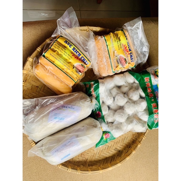 1KG BÒ VIÊN- 1KG XÚC XÍCH - 1KG CHẢ NẤM CHAY