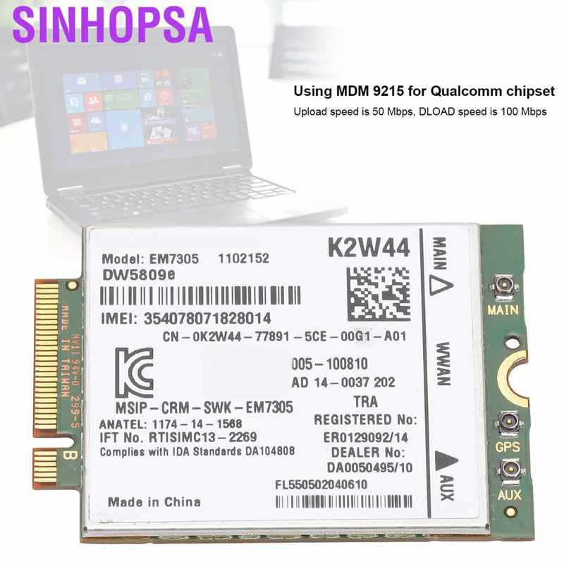Mô Đun Mạng Không Dây Sinhopsa Em7305 4g M2 Ngff Lte Wwan Card 52pin Cho Dell Dw5809E Sierra | BigBuy360 - bigbuy360.vn