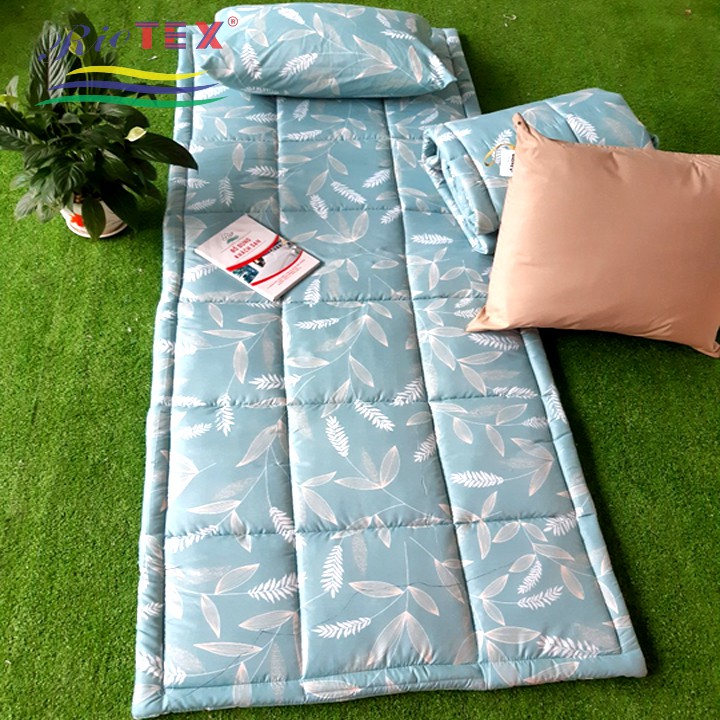 Bộ nệm giường tầng, ký túc xá Riotex 1m x 1.9m set 4 món có tặng gối