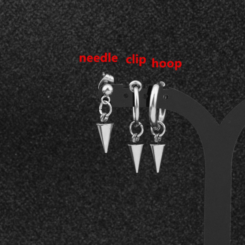 Hoa tai dáng tròn phối hình nón thời trang Hiphop