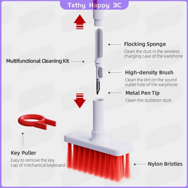 Bộ dụng cụ vệ sinh bàn phím máy tính tai nghe thích hợp cho Airpods Pro 1 2