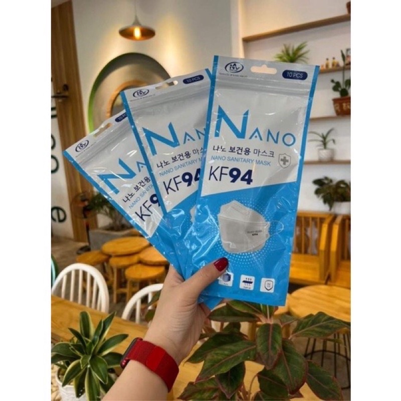 Sỉ 1 Thùng 300 Chiếc Khẩu trang 4 Lớp KF94 NANO MASK Chống Bụi Mịn Và Kháng Khuẩn Hàng Cao Cấp Hàn Quốc