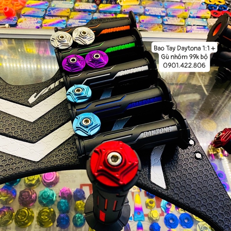 [ Tặng Gù Nhôm Màu ]Bao Tay Daytona Mẫu Mới 2021