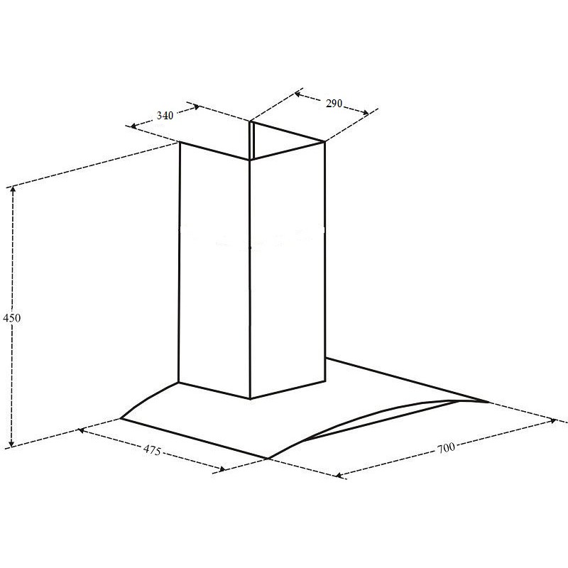 Máy hút khói khử mùi kính cong Kaff KF-GB783N - Hàng chính hãng