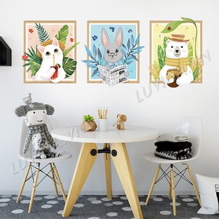 [ĐƠN 200K TẶNG QUÀ SIÊU YÊU]-Decal dán tường Luvina trang trí phòng khách, phòng cho bé- Khung ảnh thú