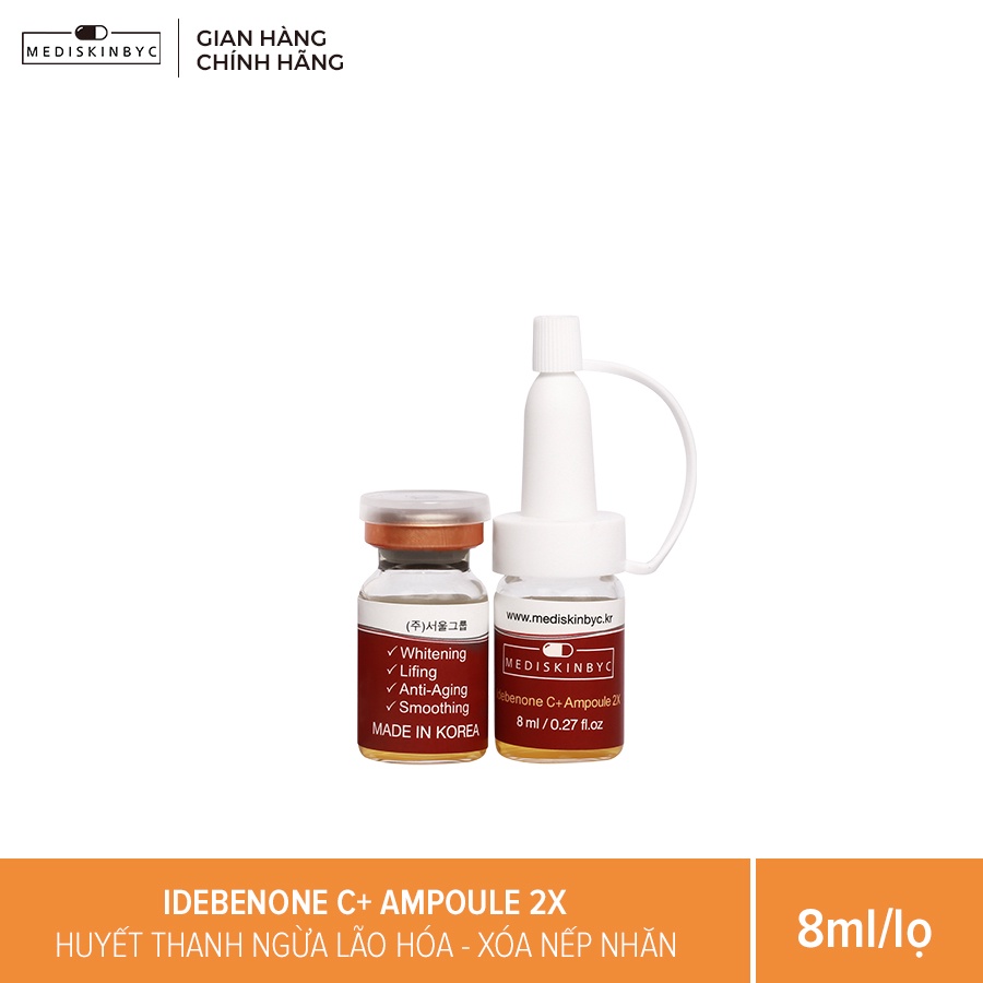 (2 lọ) Huyết thanh giảm nếp nhăn, nâng cơ da Idebenone C+ Ampoule 2X Mediskinbyc 8ml