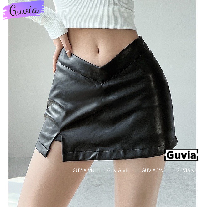 Chân Váy DA XẺ TÀ TRƯỚC Nữ Kiểu Ôm Body, Chân Váy Có Lót Trong Lưng Cách Điệu Tôn Dáng HOT GUVIA CV15