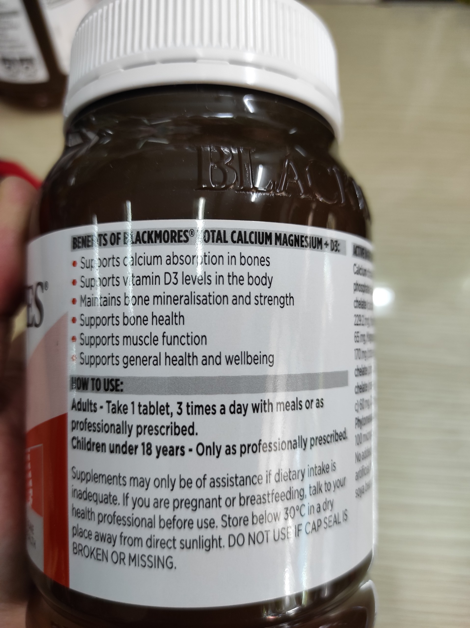 Viên Uống Tổng Hợp Blackmores Total Calcium Magnesium+D3 Của Úc (Date Mới Nhất)